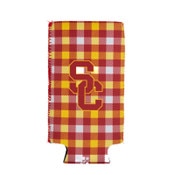 USC Trojans Cardinal SC Interlock Slim Can Coozie